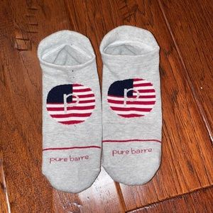 Pure Barre American flag socks